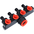 Miniatyrbillede 1 af 5: 4-vejs slangeforbindelse, 4-vejs omleder, 4-vejs kran slangeforbindelse Haveslangesplitter Lækagesikker til havebrug, landbrugsvanding