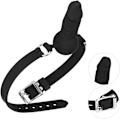 Miniatyrbilde 3 av 6: Svart Silikon-Gag med Klype-Spenne for BDSM-Lek - Justerbar Munn-Restraint for Alternativ Voksen Gøy