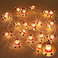 Miniatyrbillede 1 af 6: 20 LED Julemandslyskæder, Julemandsklokke Lysstreng, Kobbertrådslys, til Jule- og Halloweenpynt
