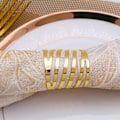 Miniatyrbillede 2 af 6: 12x servietringe guld, metalservietringe, genanvendelige, bryllup fødselsdagsbanket cor