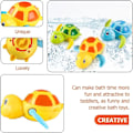 Miniatyrbillede 4 af 5: Babybadelegetøj, Badekar Wind Up Turtle Legetøj, Svømmeskildpadde Legetøj Baby Badekar Skildpadde Legetøj Svømning Urværk Vand Legetøj 2 stk.