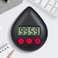 Miniatyrbillede 1 af 6: Vandtæt timer til brusebadsbørn, digital timer, brusebadsur, badeværelses-køkkentimer, nedtællingstimer med sugekop-ophængningshul