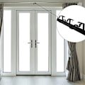 Pikkukuva 6 / 6: Porareiän verhotangon pidikkeet, säädettävät tukevat metalliset verhotangon pidikkeet, ruuvittomat verhotangon pidikkeet ikkunoille ja oville kodissa
