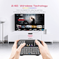 Miniatyrbilde 5 av 6: Mini trådløst tastatur med berøringsplate musekombo, 7 farger RGB bakgrunnsbelyst, for Android TV Box, Smart TV, Pad, PC, HTPC, nettbrett og Windows OS