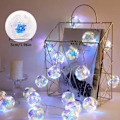 Miniatyrbillede 2 af 4: Farverige LED-Kuglelys, Laser Magic Ball, Julelys, Roseværelses Dekorationslys (1,5 Meter, 10 Lys)