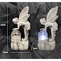 Miniatyrbillede 5 af 6: Fe-blomster fe-ornamenter, havekrystal kuglestatuer, harpikshåndværk solcellelysdekorationer