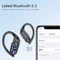 Pikkukuva 4 / 6: Langattomat nappikuulokkeet 72H Kuulokkeet mikrofonilla Over Ear Bluetooth 5.3 USB-C Pikalataus, Painikeohjaus, IPX7 Vedenpitävät kuulokkeet iPhone Androidille