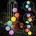 Miniatyrbillede 1 af 5: Farveskiftende Solar Powered Led Chimes Havedekoration til udendørs romantisk gårdhave med kroge