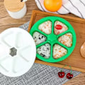 Miniatyrbilde 3 av 6: 6 hulrom Triangle Sushi Form Onigiri Risball Trykk Maker Non-stick Sushi Maker Verktøy For Tang Koriander Risballer