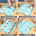 Miniatyrbild 3 av 6: Degknyckare, Bärbar Ravioliform, 8 Galler, Ravioli Degform Set för Ravioli Dumplings, Tårta