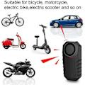 Miniatyrbild 2 av 6: Cykel larm stöldskyddssystem med fjärrkontroll 113dB stöldskydd vibration stöldskydd för motorcykelfordon