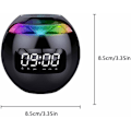 Miniatyrbild 6 av 6: Digital väckarklocka för sovrum, väckarklocka för barn, bländande högtalare, väckarklocka, USB-port, med Bluetooth, litet nattljus