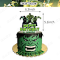 Pikkukuva 2 / 5: Hulk-aiheiset syntymäpäiväjuhlien sisustustarvikkeet ilmapallot banneri kakkupäällinen riippuvat set