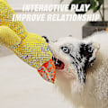 Miniatyrbild 4 av 5: The Mellow Dog, Mellow Dog Calming Duck, slitstark pipande hundleksak för inomhusvalp（lotusrotfärg）