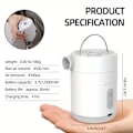 Miniatyrbillede 3 af 6: Trådløs elektrisk oppustelig pumpe, elektrisk luft pumpe med camping lys, til luftmadrasser senge, svømmering, pool flydende legetøj
