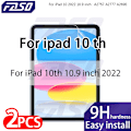 Miniatyrbild 1 av 6: FASO Skärmskydd i härdat glas för Ipad 10.9 10:e generationen, skyddsfilm för Ipad 10:e generationen 2022, 9H 2pcs-10th 10.9inch