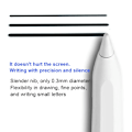Miniatyrbild 5 av 6: Stylus Pennor För Samsung Galaxy Tab A9 A9+ S9FE S9+S8+S7+S7FE S6lite A7 A8 A7lite Uppladdningsbar Tilt Känslighet Penna för Android M503 white