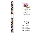 Miniatyrbild 3 av 6: Silikonarmband för Mi Band 3 4 5 6 7 Mi Band 3 4 5 6 7 Armband Blommönster Armband för Mi Band Klocka Ersättningsarmband 35 For Mi Band 5 6