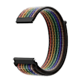 Miniatyrbild 1 av 6: 20 22mm Nylon Klockarmband För Garmin Vivoactive 3 4 5/Venu 2 Plus/Venu 3/Forerunner 55 158 265 965 745 645 255 Music Loop Armband Black rainbow 22mm Width Band