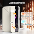 Miniatyrbild 5 av 6: ZOYU Smart Case med pennhållare för iPad Air 4 Air 5 Air 6 A16 11:e M2 M3 iPad Pro 11 12.9 13 10 Gen 10.2 9:e 8:e 7:e Mini 7 6 Grey iPad Air45 2020-2022