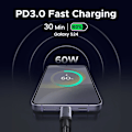Miniatyrbild 4 av 6: UGREEN USB C-kabel PD60W Snabbladdningskabel för iPhone 16 15 Snabbladdande datakabel Brown 1m