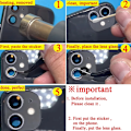 Miniatyrbild 2 av 3: BaRuiLe 5-pack Bakre Kameralins Glas för iPhone 15 Pro Max 14 Plus 13 MINI 12 11 XR XS XSMax X 6 7P 8 lins med Självhäftande 5x 7 8