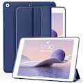 Miniatyrbild 1 av 6: För Apple iPad 10.2 2019 2020 2021 7:e 8:e 9:e generationen magnetiskt flip smart fodral, trefaldigt stativ, stötsäkert mjukt silikonskal Navy iPad 10.2