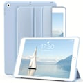Miniatyrbild 1 av 6: För Apple iPad 10.2 2019 2020 2021 7:e 8:e 9:e generationen magnetiskt flip smart fodral, trefaldigt stativ, stötsäkert mjukt silikonskal Ice Blue iPad 10.2