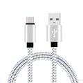 Miniatyrbild 5 av 6: 2m 3m USB Typ C Kabel snabbladdning Batteriladdare Sladd för Samsung Galaxy A51 A71 A5 A70 A81 M31 A12 S21 S10 S10E S9 A50 Silver 0.25m