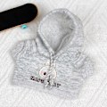 Miniatyrbild 1 av 6: Kläder och accessoarer till Labubu, minidocka 17 cm Labubu II Idol Sweatshirt Hjärtklappning Hoodie Jeans Set Kläder Grey No Doll
