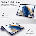 Miniatyrbild 4 av 6: Fodral för Samsung Galaxy Tablet för S6 lite 10.4 Tab A9 A8 A7 S7 S8 S9 och Plus FE Smart Auto Sleep Wake Funktion Silikonskydd Navy blue Tab A9 Plus 11in