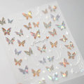Miniatyrbild 1 av 6: 1 st 5D Japanska Kawaii Fjärils Nagelstickers Lyx Glitter Skal Aurora Nagelkonst Dekorationer Dekaler DIY Manikyr Slider Folie M250