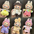 Miniatyrbild 3 av 6: Mini Plyschdockas Kläder Outfit Tillbehör För Korea Kpop Exo 15-17cm Labubu Idol Overall Set Kläder Gåva Labu-26 No doll