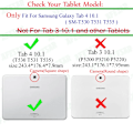 Miniatyrbild 2 av 5: SM-T530 T535 T531 Tablet Ställ Fodral För Samsung Tab 4 10.1 Ultratunn Slim Läder Smart Fodral Magnetisk Auto Sleep Black Tab4 10.1