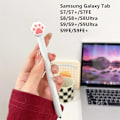 Miniatyrbild 1 av 6: Silikon Pennfodral Tablet Touch Stylus Penna Skydd Tecknad Söt för Samsung Galaxy Tab S6 Lite S7 FE S8 Ultra S9 Plus S7 White Paw