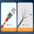 Miniatyrbild 5 av 6: PD 65W För Oneplus USB Typ C till Typ C Supersnabb Laddningsdatakabel För 12 11 10 Pro 9 10T 9R 8T 8 7T 7 5A Snabbladdare Kabel Type C To Type C 2m