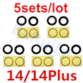 Miniatyrbild 1 av 3: BaRuiLe 5-pack Bakre Kameralins Glas för iPhone 15 Pro Max 14 Plus 13 MINI 12 11 XR XS XSMax X 6 7P 8 lins med Självhäftande 5x 14 14Plus
