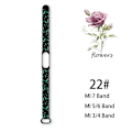 Miniatyrbild 4 av 6: Silikonarmband för Mi Band 3 4 5 6 7 Mi Band 3 4 5 6 7 Armband Blommönster Armband för Mi Band Klocka Ersättningsarmband 22 For Mi Band 3 4