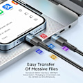 Miniatyrbild 6 av 6: Essager 100W C Till C Typ C Kabel USB C PD Snabbladdningskabel Sladd För Macbook Samsung Xiaomi Typ C USB C Kabel 60W Black 2m