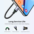 Miniatyrbild 4 av 6: UGREEN 3A USB Typ C-kabel för Realme Xiaomi Samsung S21 Snabbladdningskabel USB-C Laddare Datakabel för iPad Samsung Poco USB C Durable PVC Black 2m