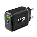 Miniatyrbild 1 av 6: PD 65W GaN USB C Laddare Snabbladdning Mobiltelefonladdare Adapter För Iphone 13 14 15 Pro Xiaomi 13 Huawei Samsung USB Laddare Black EU