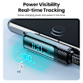 Miniatyrbild 4 av 6: Toocki PD 100W 66W USB Typ C-kabel 90 graders snabbladdning för Huawei Mate 40 P50 Samsung Xiaomi Digital Display Typ C Datakabel Black 2m