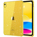 Miniatyrbild 1 av 5: För iPad Air Mini Pro 8.3 9.7 10.2 10.9 11 11:e 10:e 9:e 8:e generationen, skimrande glittrande mjukt silikonskal med airbag Yellow iPad 7th 10.2-inch