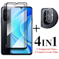 Miniatyrbild 1 av 6: 4-i-1 För Huawei Nova Y70 Glas Nova Y70 Härdat Glas 2.5D Full Cover Skärmskydd Huawei Nova Y70 Plus Linsskydd 6.75 tum For Nova Y70 Plus Only 2 Front Glass