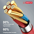 Miniatyrbild 2 av 6: ONEPLUS 65W Supersnabb Laddningskabel USB C Till Typ C Kabel Olika Längder Högkvalitativ Dubbel Typ C 1m 2m Laddningsdatakablar Type-C to USB Cable 2M