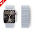 Miniatyrbild 2 av 6: Nylon Loop Armband för Apple Watch band 44mm 40mm 45mm 41mm 46 42mm 49mm 44 45 mm armband iWatch serie 10 9 SE 7 6 5 4 Ultra 2 Milk Lemon 111 40mm 41mm S10-42mm