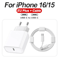 Miniatyrbild 1 av 6: För Apple Original 35W Snabbladdare För iPhone 16 Pro Max 15 14 13 12 11 USB-C Snabbladdning XS 8 Plus Kabel Telefontillbehör EU iPhone 15 16
