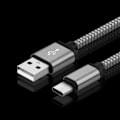 Miniatyrbild 1 av 6: 2m 3m USB Typ C Kabel snabbladdning Batteriladdare Sladd för Samsung Galaxy A51 A71 A5 A70 A81 M31 A12 S21 S10 S10E S9 A50 black 0.25m
