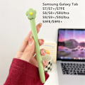 Miniatyrbild 1 av 6: Silikon Pennfodral Tablet Touch Stylus Penna Skydd Tecknad Söt för Samsung Galaxy Tab S6 Lite S7 FE S8 Ultra S9 Plus S7 Green Flower