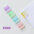 Miniatyrbild 1 av 6: Godisfärg Transparent Tryck Gem Pusher Papper Testfiler Mini Förvaringsklämma Indexsida Klämma Kontorsbindning Skrivmaterial Random 5PCS